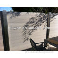 outdoor composite fence with stainless steel post